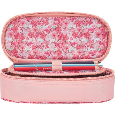 Oxford Pi�rnik z klapk� Flowers pomara�czowy