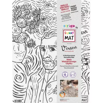 Funny Mat Transparent - Vincent van Gogh. Mata do kolorowania wielokrotnego u�ytku Strigo
