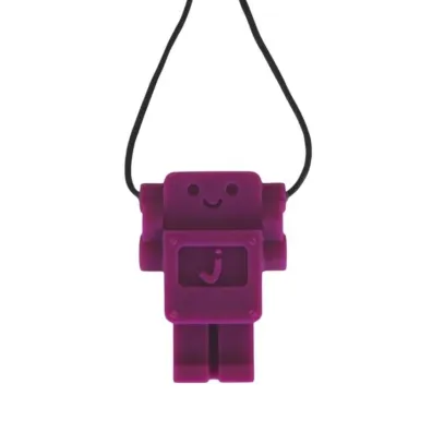 Jellystone Gryzak antystresowy naszyjnik - robot fioletowy