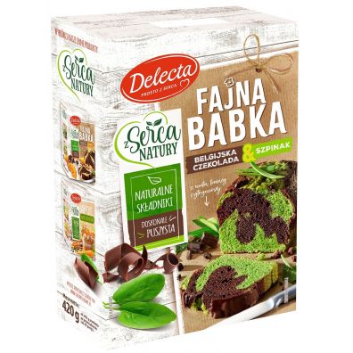 Delecta Fajna babka belgijska czekolada&szpinak z nut trawy cytrynowej 420 g