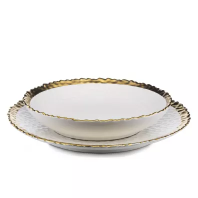 HowHomely Komplet 2 talerzy Kati White Gold