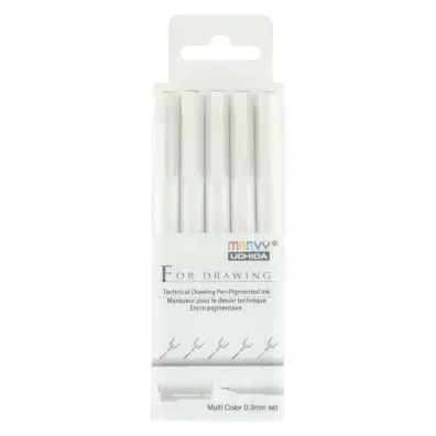 Marvy Cienkopisy graficzne 0,3mm 5 kolor�w