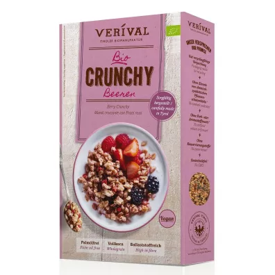 Verival Crunchy z owocami lenymi 375 g Bio