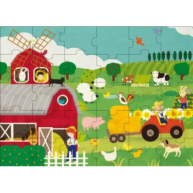 Puzzle Ksi��ka z puzzlami w pude�ku Na wsi Wilga Play
