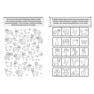 Ksi��ka edu. B5 Zwierz�ta wiejskie. Zadanka & farbowanki  P�DZELEK SKRZAT 980720