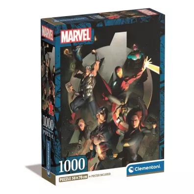 Puzzle 1000 Compact Marvel The Avengers Clementoni