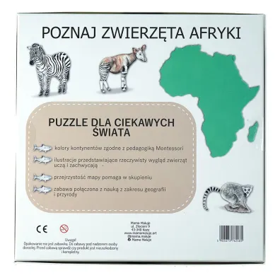 Puzzle edukacyjne 120 el. Afryka Mama Maluje