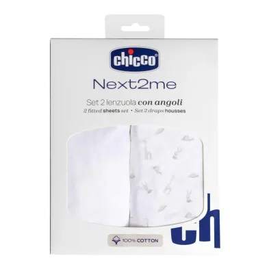 Chicco Prze�cierad�o Next2Me Forever bawe�na cloud 2 szt