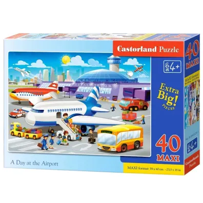 Puzzle 40 el. Dzie� na lotnisku Castorland