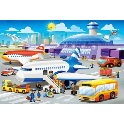 Puzzle 40 el. Dzie� na lotnisku Castorland