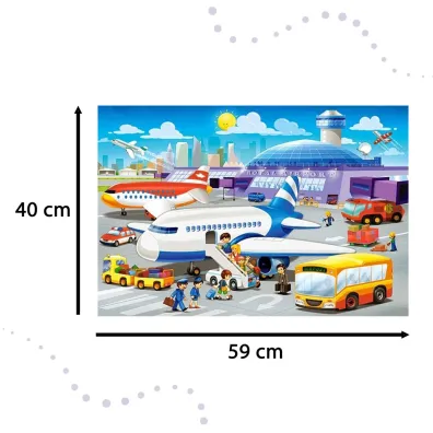 Puzzle 40 el. Dzie� na lotnisku Castorland
