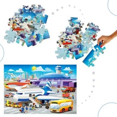 Puzzle 40 el. Dzie� na lotnisku Castorland