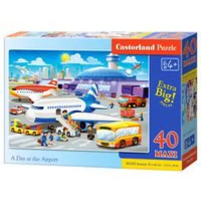 Puzzle 40 el. Dzie� na lotnisku Castorland