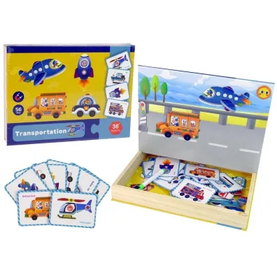 Uk�adanka magnetyczna karty LeanToys