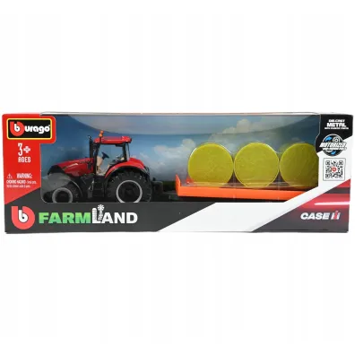 Bburago traktor z przyczep� case ih optum 300 cvx maszyna rolnicza
