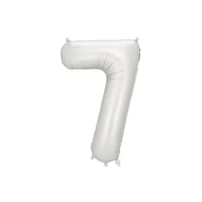 PartyDeco Balon foliowy cyfra 7 86cm srebrny