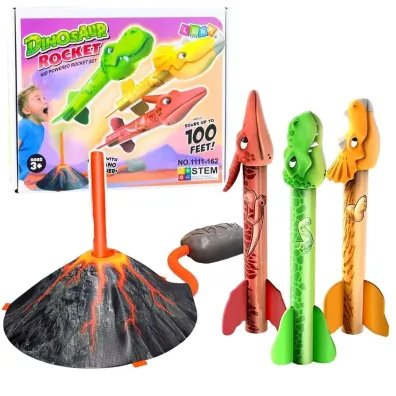 Wyrzutnia dinozaur�w wulkanicznych rakiety pianka LeanToys