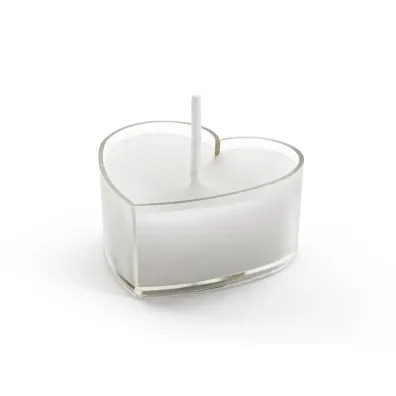 PartyDeco �wieczki Serca bia�e 4cm