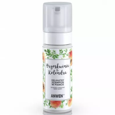 Anwen Szampon w piance do suchej i wraliwej skry gowy Brzoskwinia & Kolendra 170 ml