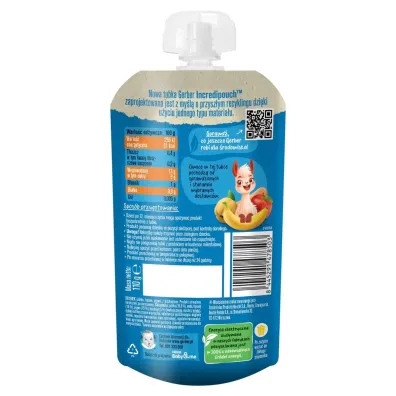 Gerber Junior Yellow Fruits Deserek jab�ko banan pigwa z biszkoptem powy�ej 1+ roku 110 g