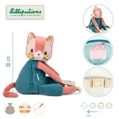 Lilliputiens Mikki plecak przytulanka Kotka Jeanne