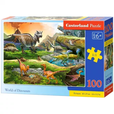 Puzzle 100 el. �wiat dinozaur�w Castorland