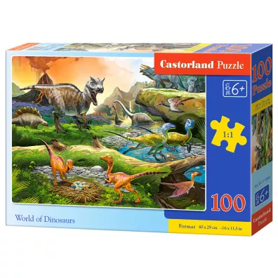 Puzzle 100 el. �wiat dinozaur�w Castorland