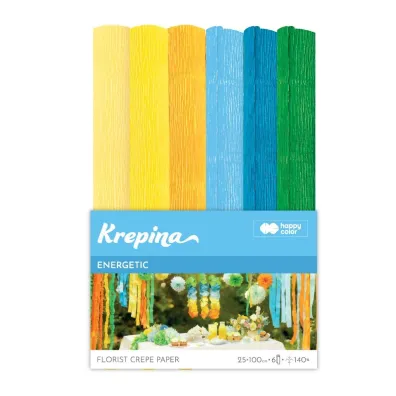 Happy Color Krepina marszczona 25x100cm Energetic 6 kolor�w