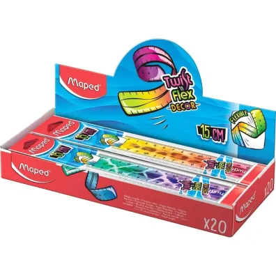 Linijka Twistn Flex Animals 15cm MAPED