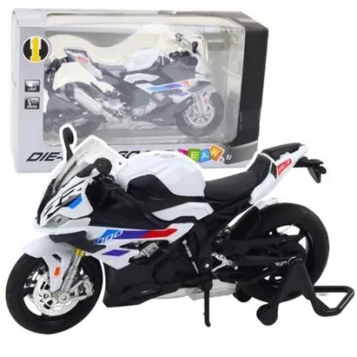 Motocykl metalowy ze �wiat�em i d�wi�kiem 1:12 LeanToys