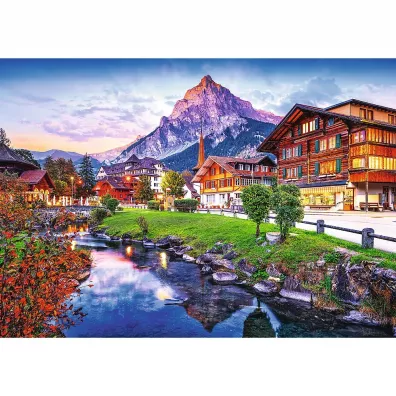 Puzzle 1000 el. Alpejskie miasteczko Szwajcaria Trefl