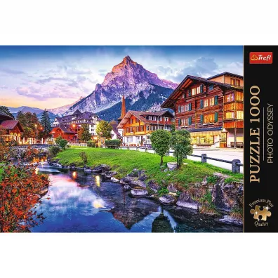 Puzzle 1000 el. Alpejskie miasteczko Szwajcaria Trefl