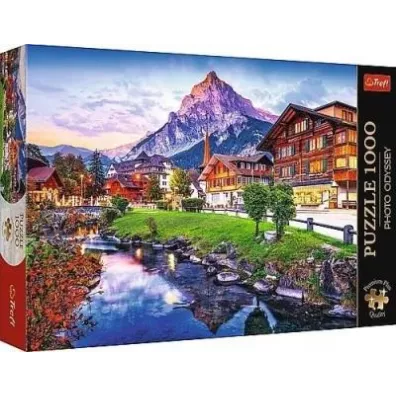 Puzzle 1000 el. Alpejskie miasteczko Szwajcaria Trefl