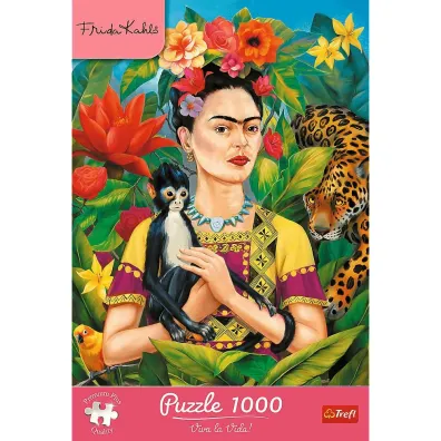Puzzle 1000 el. Frida Kahlo: Portret w d�ungli Trefl