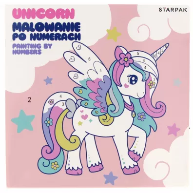 Malowanie po numerach - Unicorn 20x20cm Starpak
