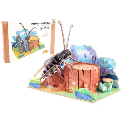 Puzzle drewniane 3D Chrz�szcz w lesie Pro Kids