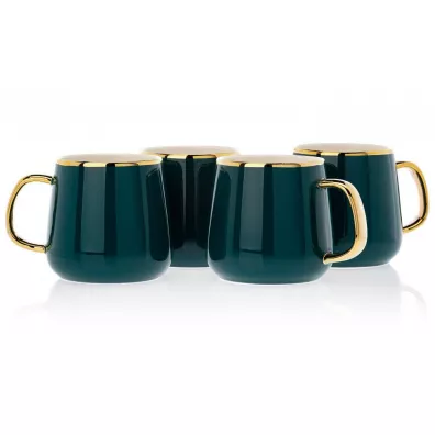 HowHomely Serwis kawowy Noah Green Gold