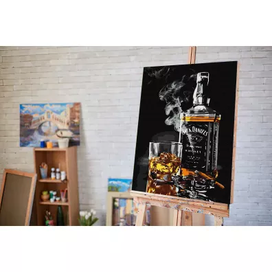 Malowanie po numerach. Jack Daniels 40 x 50 cm