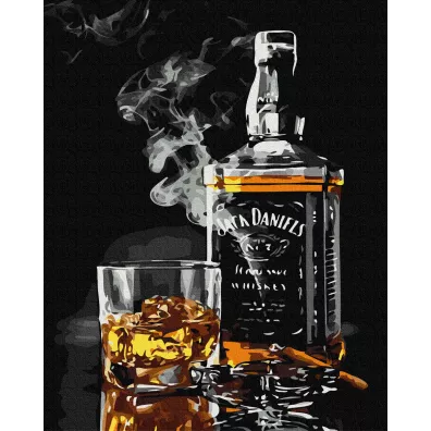 Malowanie po numerach. Jack Daniels 40 x 50 cm