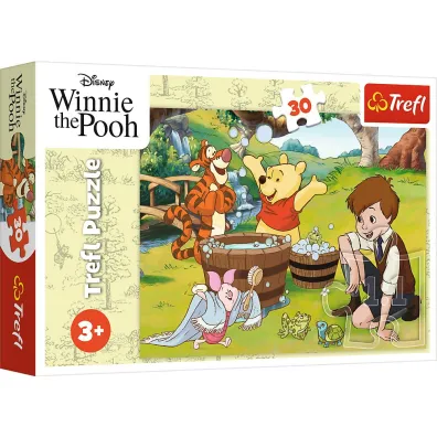 Puzzle 30 el. Dzie� z Puchatkiem Trefl