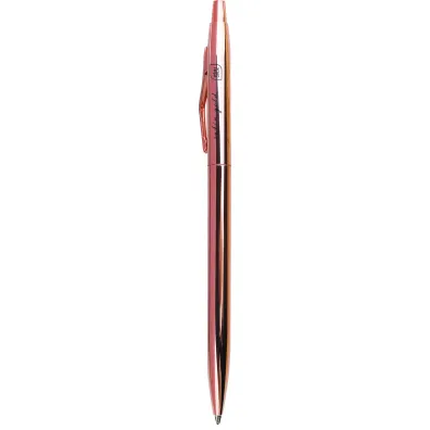 Interdruk D�ugopis metalowy slim Satin Gold niebieski