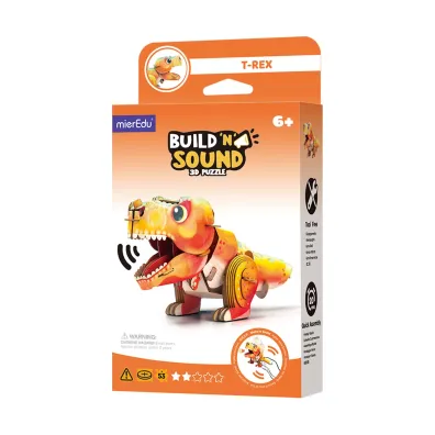 Puzzle 3D Buduj i s�uchaj Tyranozaur Rex mierEdu