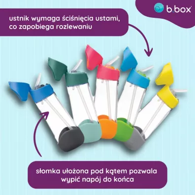 b.box Butelka na wod� tritanowa ze s�omk� Ocean Breeze 600 ml