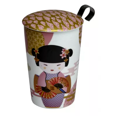 Eigenart Kubek z zaparzaczem TeaEve New Little Geisha Rose 80043 350 ml