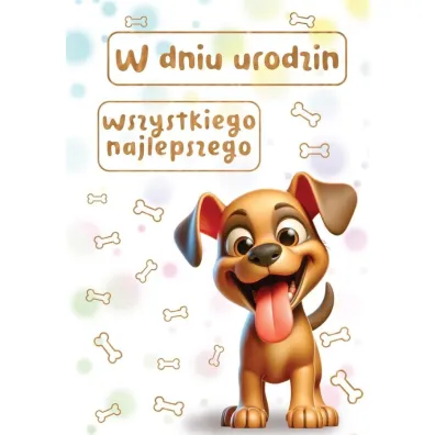 Trend Kartka okoliczno�ciowa W dniu urodzin pies