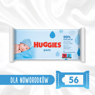 Huggies Chusteczki nawilżane Pure 56 szt.