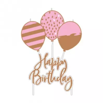 Amscan �wieczka na patyczku "happy birthday" 6.2x11.3cm
