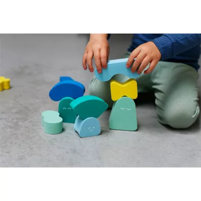 Klocki piankowe balansowe Blokki Minty Blue
