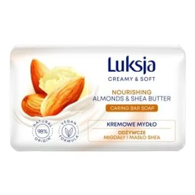 Luksja Creamy & Soft Migda�y & Mas�o Shea Od�ywcze kremowe myd�o w kostce 90 g
