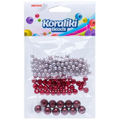 Koraliki do nawlekania 3 kolory 36g Brewis